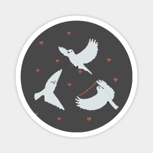 Doves and Hearts Magnet